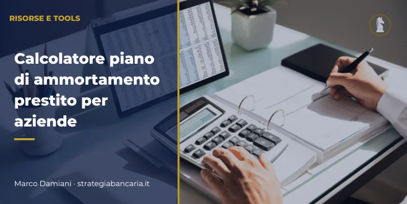 Imprenditore calcola il piano di ammortamento del finanziamento aziendale